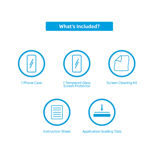 Paquete de estuche de agarre y protector para pantalla AT&T Essentials para el AT&T Verge 2