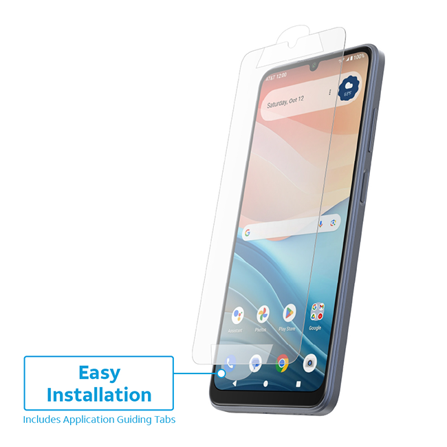 Paquete de estuche de agarre y protector para pantalla AT&T Essentials para el AT&T Verge