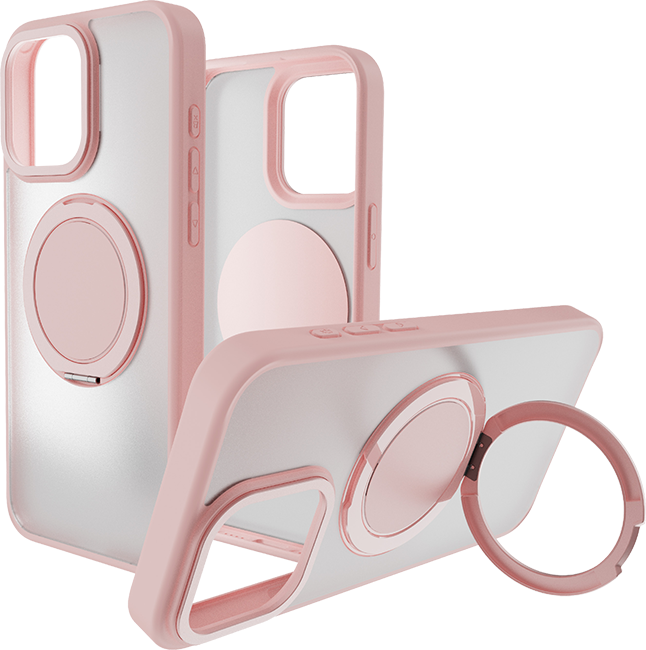 Estuche con anillo metálico de apoyo magnético giratorio de AT&T Essentials para iPhone 15 Pro Max
