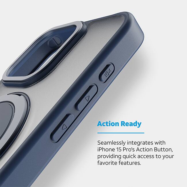 AT&T Essentials Magnetic Click Metal Rotatable Ring Kickstand Case