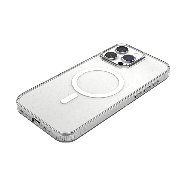 AT&T Essentials Magnetic Clear Gliter Edge Pro Case - iPhone 16 Pro Max