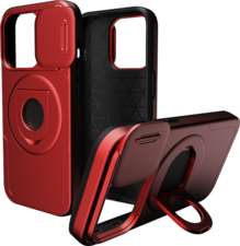 AT&T Essentials Magnetic Utility Case with Camera Cover and Kickstand + Finger Loop - iPhone 15 Pro