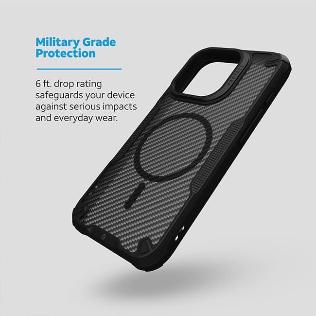 AT&T Essentials Rugged Smoke Tinted Magnetic Armor Case - iPhone 15 Pro