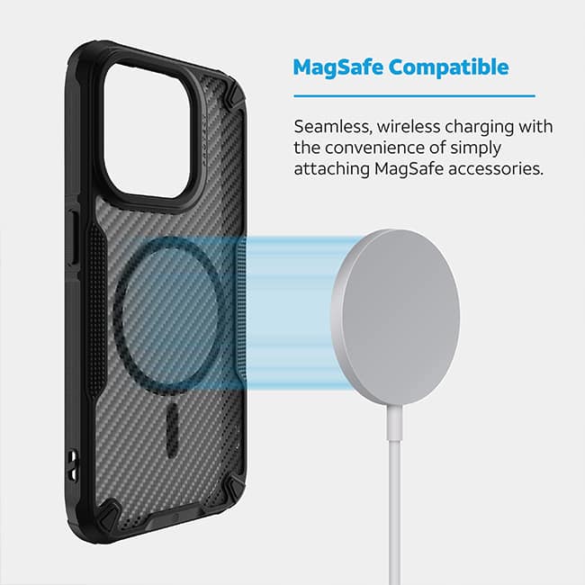 AT&T Essentials Rugged Smoke Tinted Magnetic Armor Case - iPhone 15 Pro