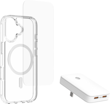 3 in 1 Bundle MagSafe Case 45W Slim Dual Port Charger & Screen Protector - iPhone 17