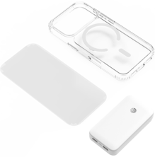 AT&T 3 in 1 Bundle MagSafe Case 65W Slim Dual Port Charger and Screen Protector - iPhone 18 Pro/17 Pro