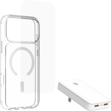 AT&T 3 in 1 Bundle MagSafe Case 65W Slim Dual Port Charger and Screen Protector - iPhone 18 Pro Max/17 Pro Max