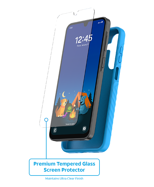 AT&T Grasp Case + DuraGlass Screen Protector Bundle - AT&T amiGO Jr Phone/Samsung Galaxy A16 5G