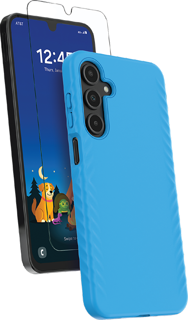AT&T Grasp Case + DuraGlass Screen Protector Bundle - AT&T amiGO Jr Phone/Samsung Galaxy A16 5G