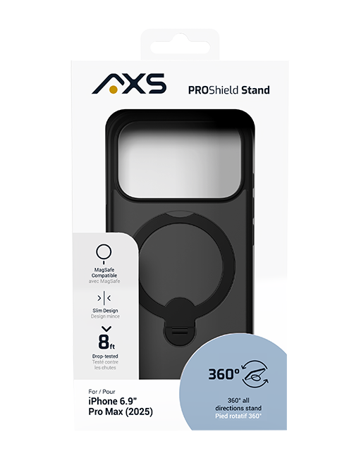 Estuche AXS Proshield con MagSafe y pie de apoyo para el iPhone 17 Pro Max