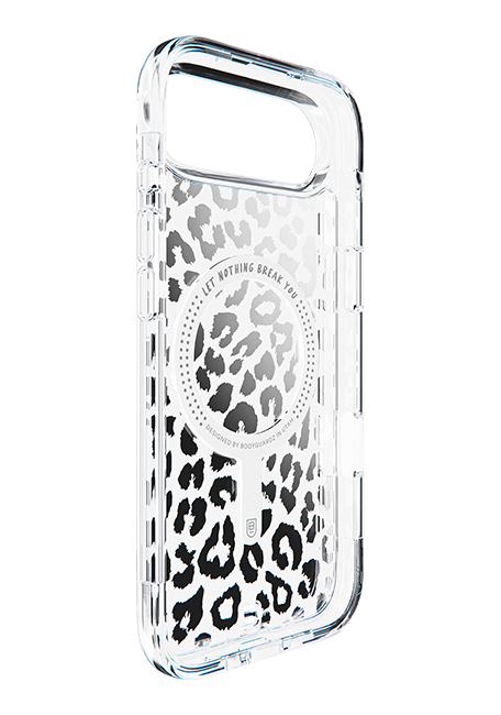 Estuche BodyGuardz Accent Clear Chrome Leopard con MagSafe para el iPhone Air