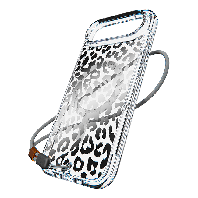 Estuche BodyGuardz Accent Clear Chrome Leopard con MagSafe para el iPhone Air