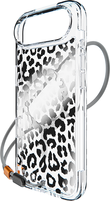 Estuche BodyGuardz Accent Clear Chrome Leopard con MagSafe para el iPhone Air