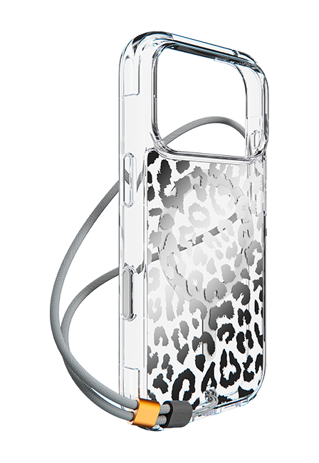 Estuche BodyGuardz Accent Clear Chrome Leopard con MagSafe para el iPhone 17 Pro