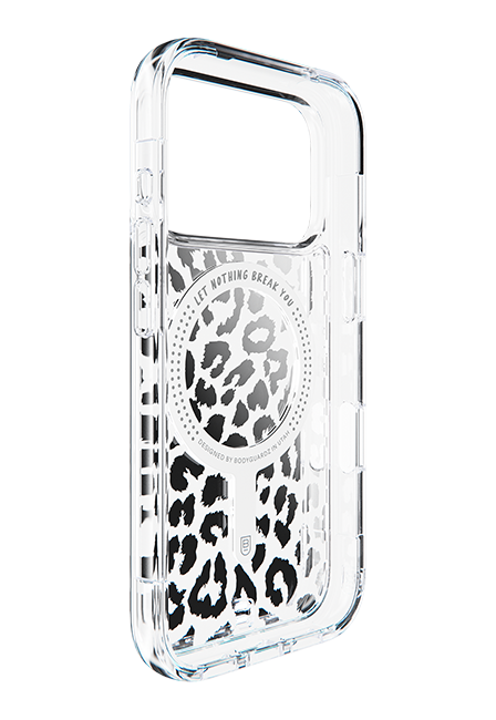 Estuche BodyGuardz Accent Clear Chrome Leopard con MagSafe para el iPhone 17 Pro