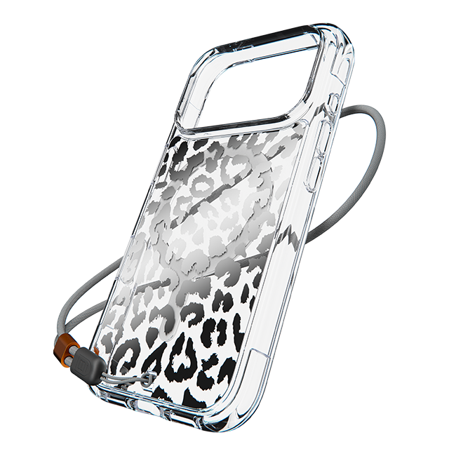 Estuche BodyGuardz Accent Clear Chrome Leopard con MagSafe para el iPhone 17 Pro