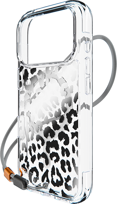 Estuche BodyGuardz Accent Clear Chrome Leopard con MagSafe para el iPhone 17 Pro