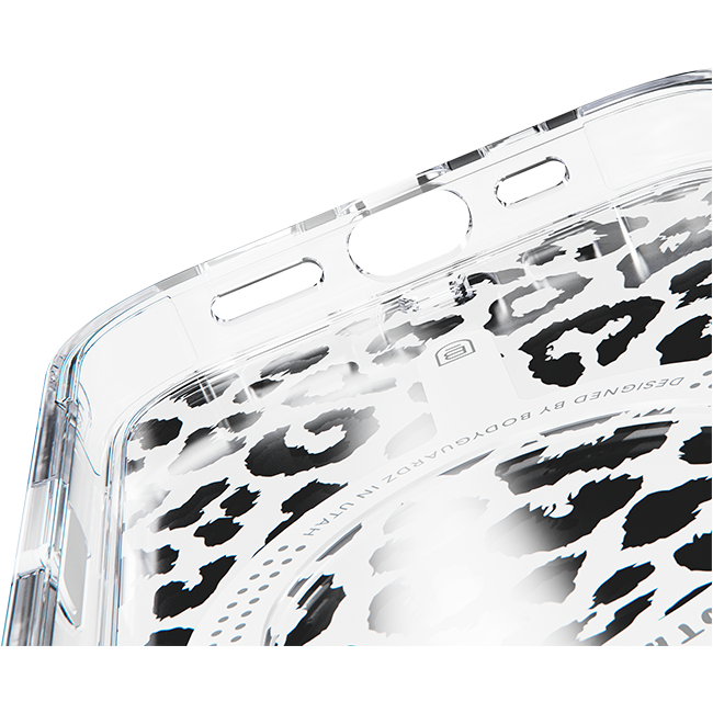 BodyGuardz Accent Clear Chrome Leopard MagSafe Case - iPhone 17