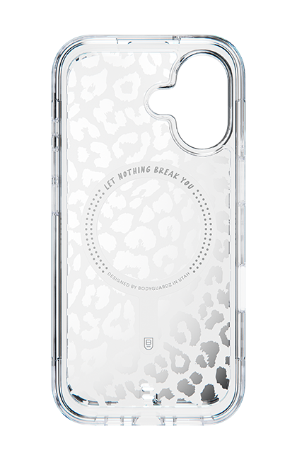 BodyGuardz Accent Clear Chrome Leopard MagSafe Case - iPhone 17