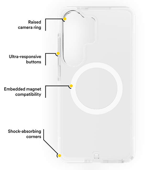 BodyGuardz Ace Pro with Magnet Case - Samsung Galaxy S26 Ultra - Clear  (Product view 3)