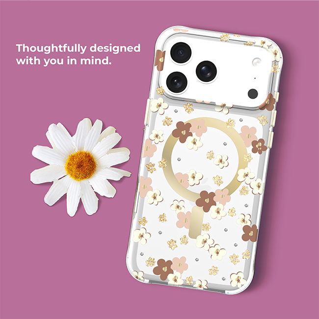 Estuche Carson & Quinn Daisy Drift con MagSafe para el iPhone 17 Pro Max