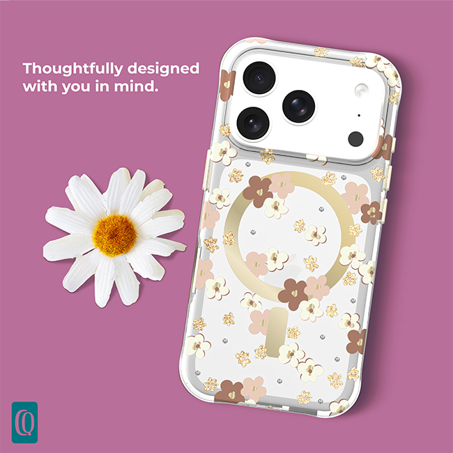 Estuche Carson & Quinn Daisy Drift con MagSafe para el iPhone 17 Pro