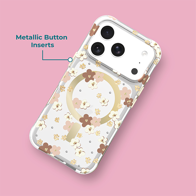 Estuche Carson & Quinn Daisy Drift con MagSafe para el iPhone 17 Pro