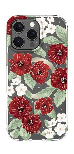 Carson & Quinn Ruby Garden with MagSafe Case - iPhone 16 Pro Max