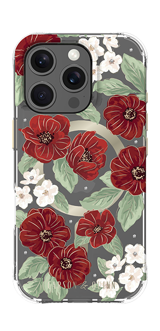 Carson & Quinn Ruby Garden with MagSafe Case - iPhone 16 Pro