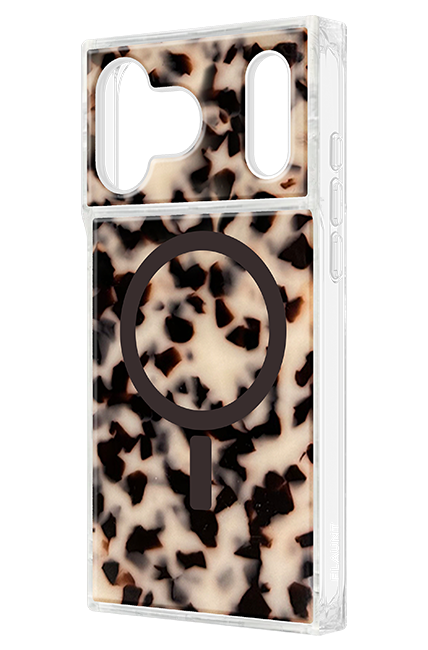 Estuche FLAUNT SQUARE Blonde Tortise con MagSafe para iPhone 17 Pro Max