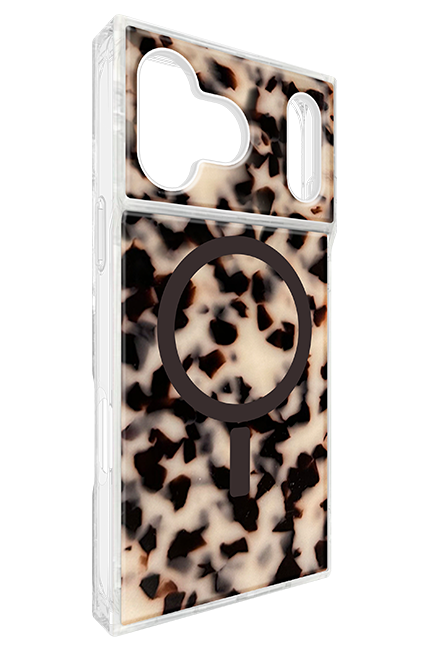 Estuche FLAUNT SQUARE Blonde Tortise con MagSafe para iPhone 17 Pro Max