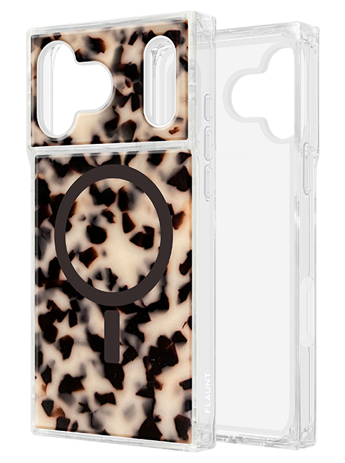 Estuche FLAUNT SQUARE Blonde Tortise con MagSafe para iPhone 17 Pro Max