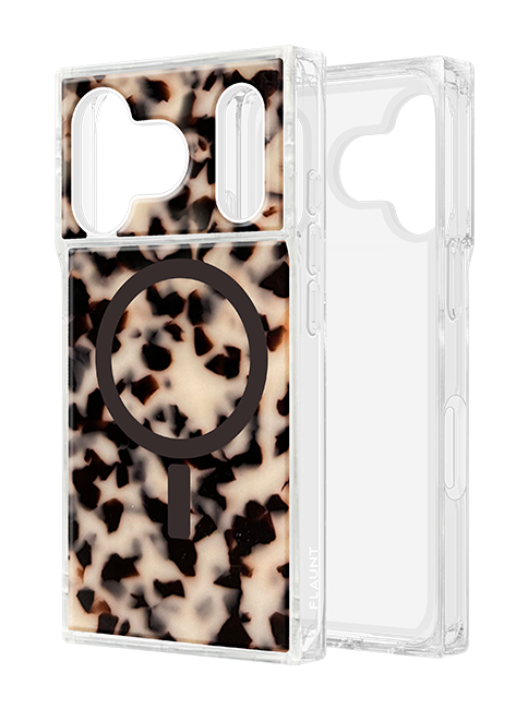 FLAUNT SQUARE Blonde Tortise MagSafe Case - iPhone 17 Pro