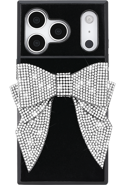 FLAUNT SQUARE Elegance Crystal Bow Case - iPhone 17 Pro
