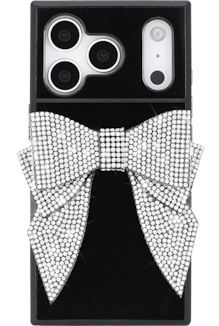 FLAUNT SQUARE Elegance Crystal Bow Case - iPhone 17 Pro