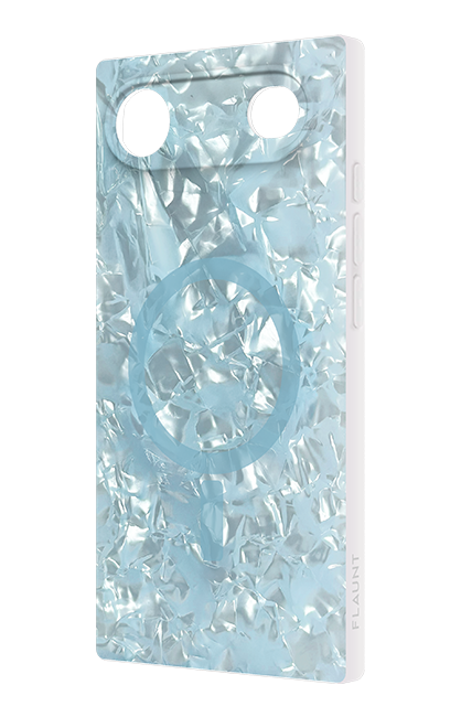 FLAUNT SQUARE Icy Blue Pearl MagSafe Case - iPhone Air