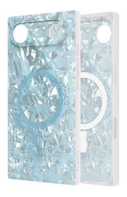 FLAUNT SQUARE Icy Blue Pearl MagSafe Case - iPhone Air