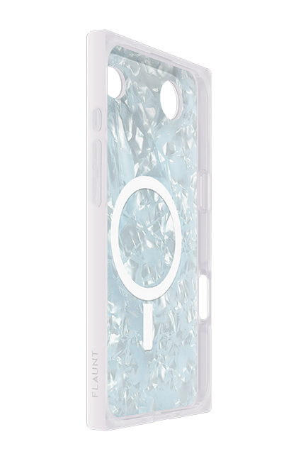 FLAUNT SQUARE Icy Blue Pearl MagSafe Case - iPhone Air