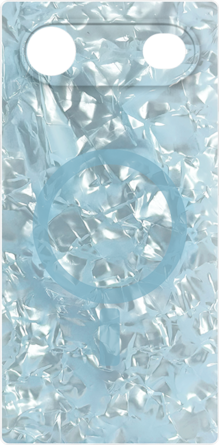 Estuche FLAUNT SQUARE Icy Blue Pearl con MagSafe para el iPhone Air