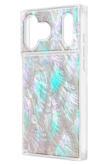 Estuche FLAUNT SQUARE Mother of Pearl White con MagSafe para iPhone 17 Pro Max