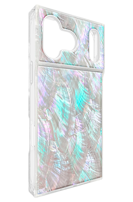 Estuche FLAUNT SQUARE Mother of Pearl White con MagSafe para iPhone 17 Pro Max