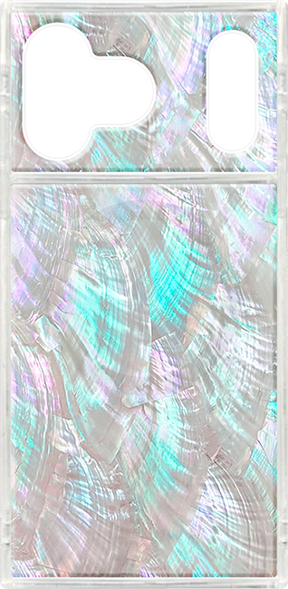 Estuche FLAUNT SQUARE Mother of Pearl White con MagSafe para iPhone 17 Pro Max