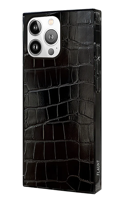 SQUARE Croc Faux Leather with MagSafe Case - iPhone 16 Pro