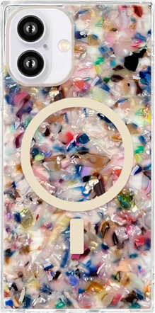 SQUARE Rainbow Confetti with MagSafe Case - iPhone 16
