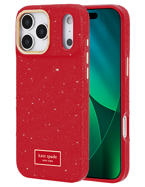 Estuche Kate Spade Crystal Pave Red con MagSafe para el iPhone 17 Pro Max