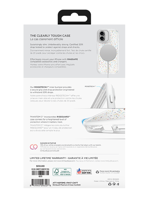 Estuche Nimbus9 Phantom Confetti con MagSafe para el iPhone 17