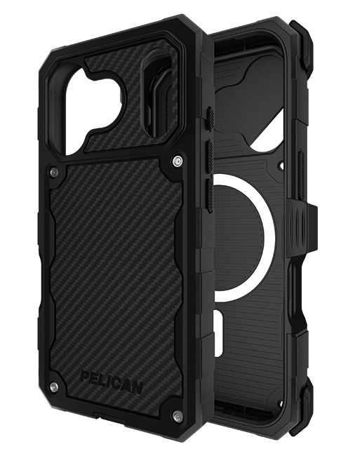 Pelican Shield Carbon Fiber MagSafe Case w/Holster - iPhone 17 Pro