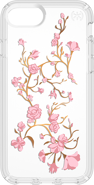 Speck GoldenBlossoms Presidio Clear + Print Case - iPhone SE (2020)/8/7/6s