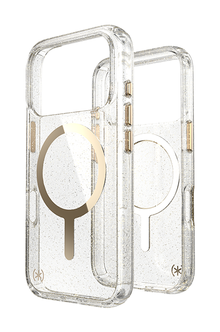 Speck Presidio Lux Glitter/Gold Metallic MagSafe Case - iPhone 17 Pro