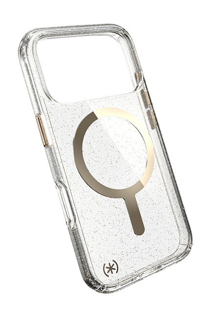 Speck Presidio Lux Glitter/Gold Metallic MagSafe Case - iPhone 17 Pro